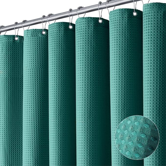 B345 plain waffle waterproof and mildew-proof polyester shower curtain bathroom curtain toilet partition curtain shower curtain