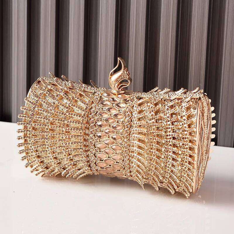 Woman Crystals Clutch Purse Wedding Bridal Clutches Purses Dinner Banquet Dia Handbags Party Evening Bag