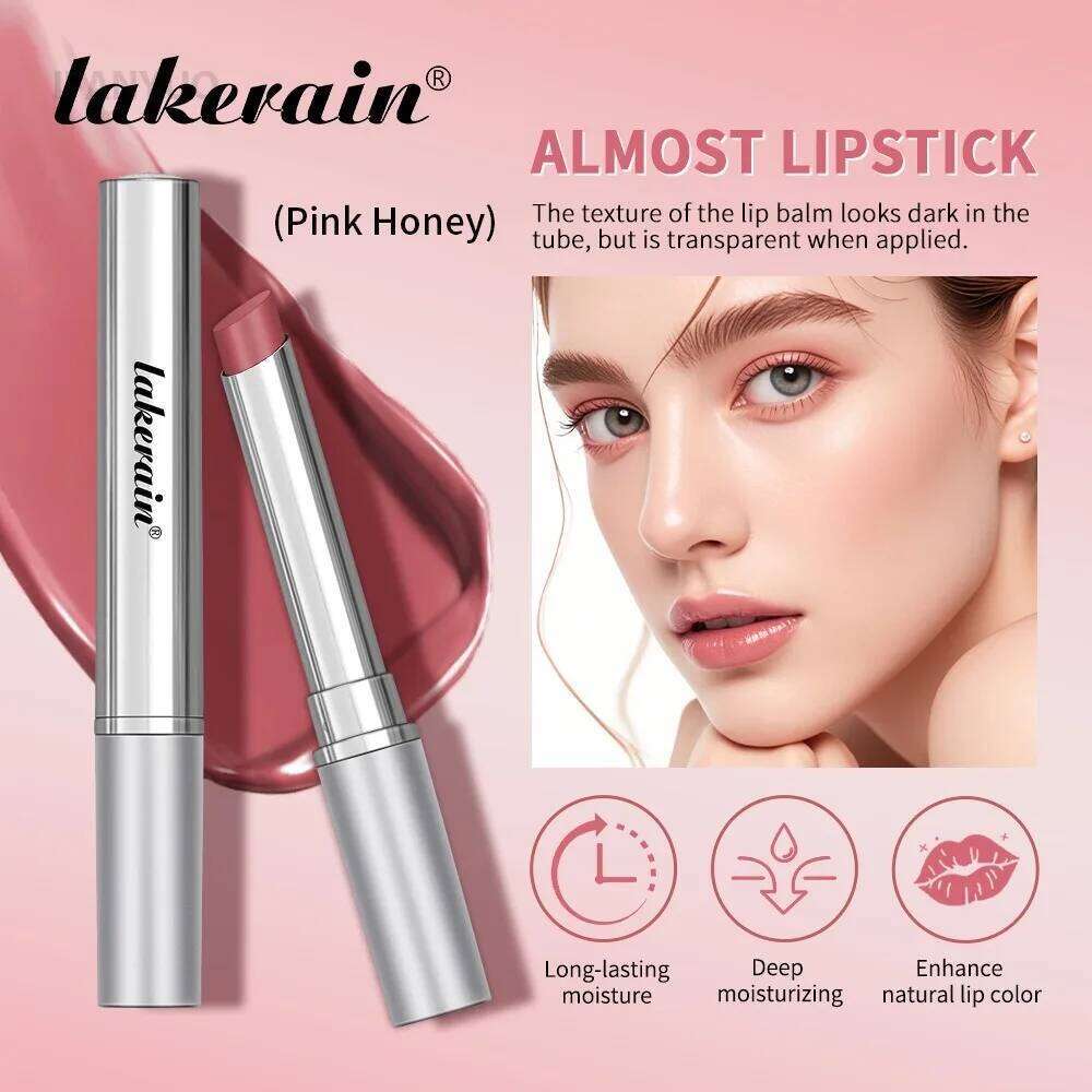 free shipping Vitamin E Pink Honey Lipstick Nourishing Moisturizing Tinted Lip Plumping Balm Smooth Enhancing Natural Color Lip Care Makeup