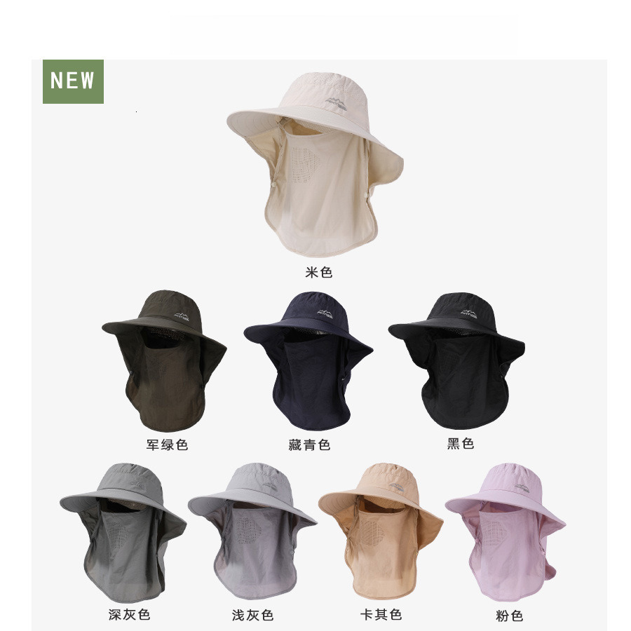 Summer New Quick-Dry Waterproof Face Mask Shawl Unisex Outdoor Protection Hiking Sun Hat