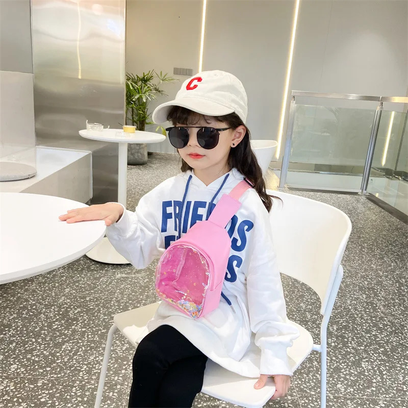 Fashion Childrens Solid Color Transparent Crossbody Bag Shoulder Travel Sports Girl Cute Gifts 250605
