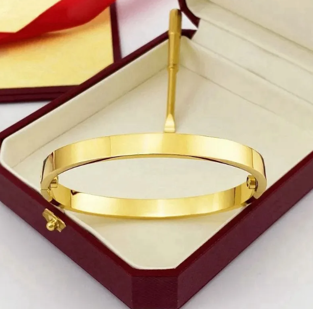 bracelet Designer jewelry braclet Gold bracelets Bangles classic fashion men women unisex stainless steel texture non fading with Bracelet gift 728