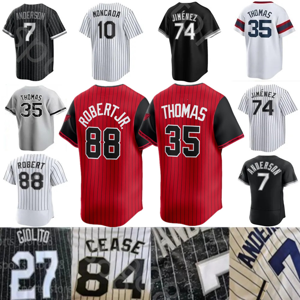 Custom S-4XL Custom Murakami Sosa Teel Montgomery Vargas Benintendi Thomas Robert Fisk Konerko White Sox Baldwin Vaughn Jersey Men Women Youth