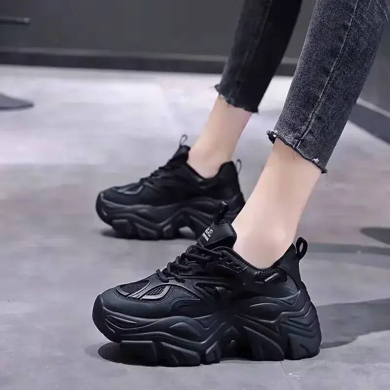 Ddmyoutdoor Summer Platform Shoes Comfortable Lace Up Mesh Sneakers Women S All Match Walking Casual For Outdoor Shoes