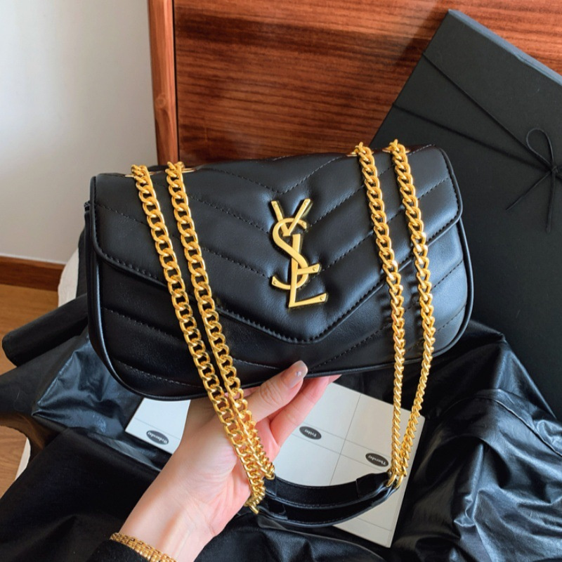 Designer bag free shipping 2025 new fashionable temperament light luxury high-end texture single shoulder crossbody bag for womens