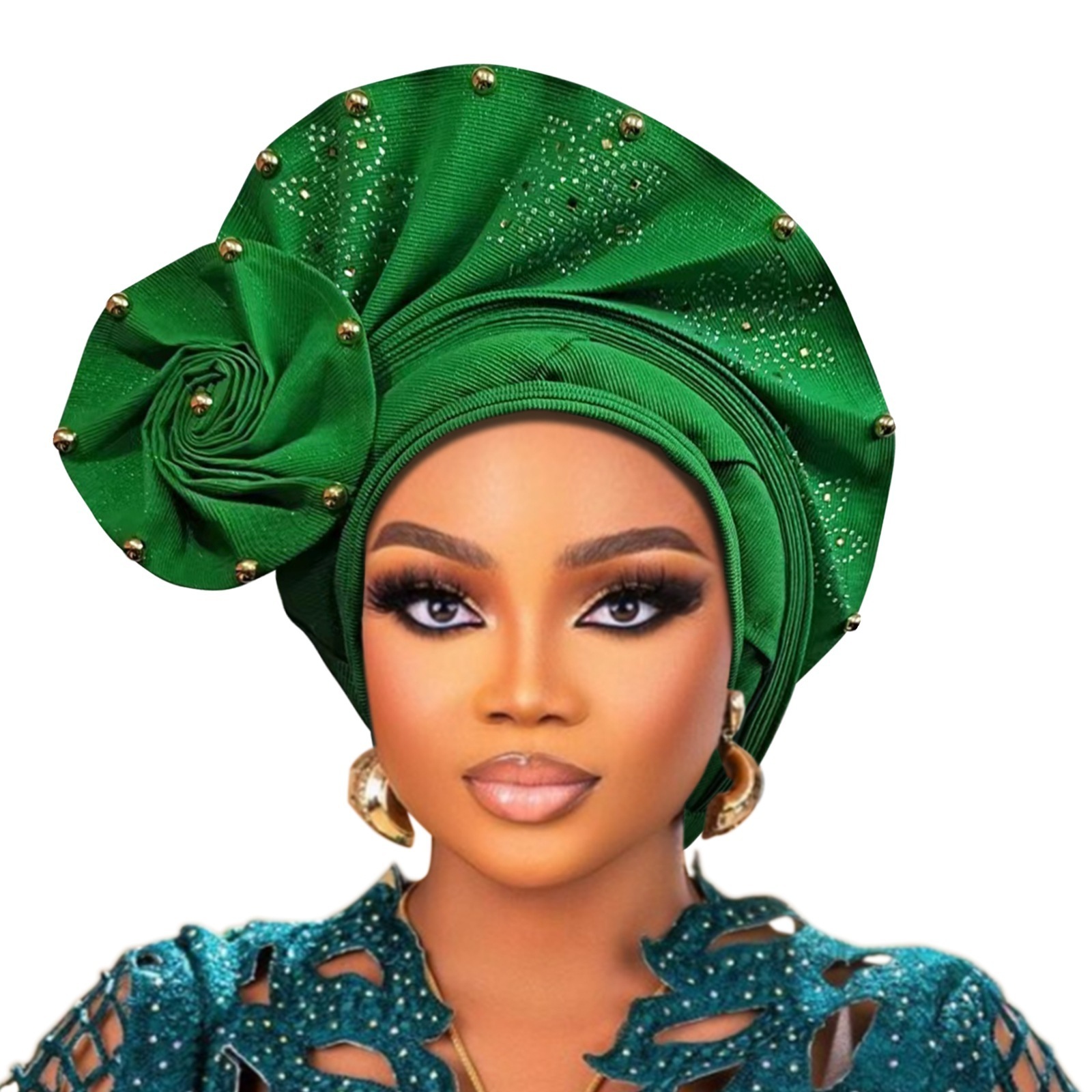 Party Hats latest aso oke auto gele headtie Already Handmade African Cap Nigerian Wedding Gele Women Braid Turbans Ladies head Wraps 7L0981 231026