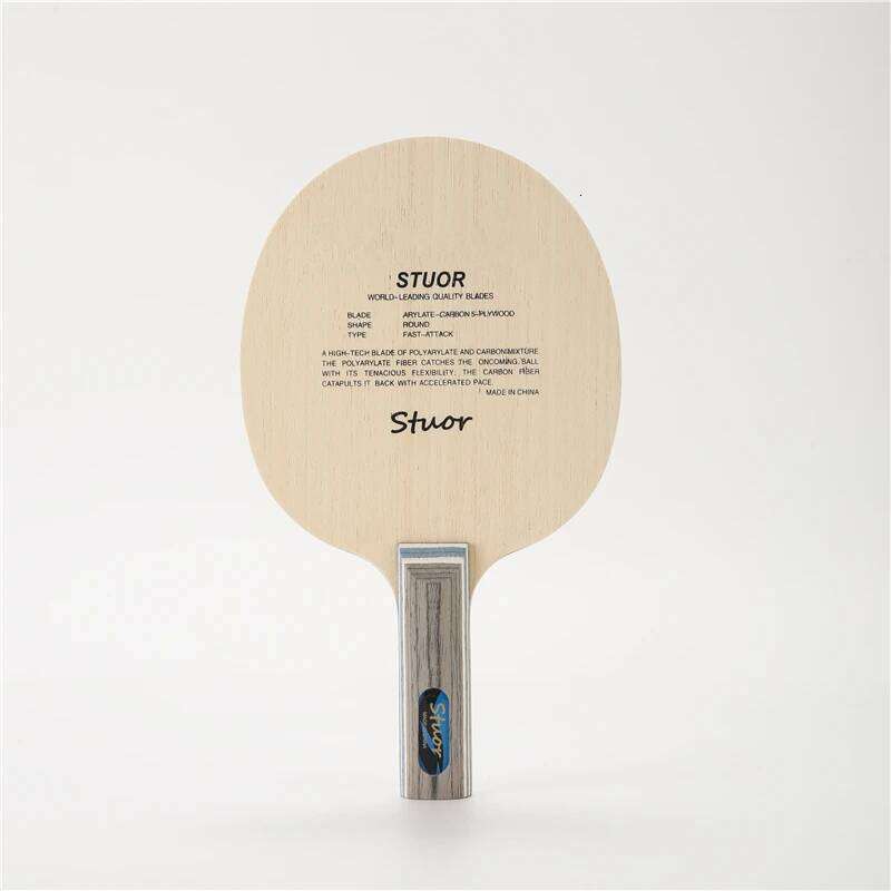 Stuor 7Ply BLUE Fiber Table Tennis Ping Pong Racket 5 Wood 2 Arylate Carbon Professional Blade Blue ALC Offensive