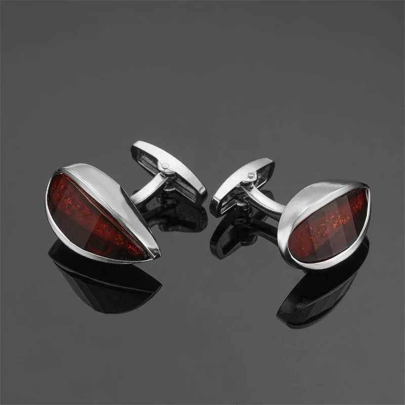 High quality mens French shirt cufflinks luxury Blue red Water Drop crystal cuffs button business suit accessories jewelry gift W250606
