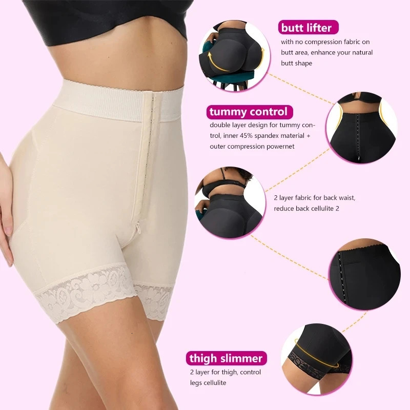 Fajas Compression Shorts Slimming Shaper Butt Lifter Charming Curves Butt BBL Hourglass Waist Trainer Shorts 250605