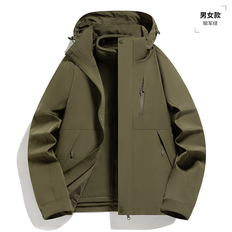 Ddmyoutdoor Autumn Winter Three In One Assault Jacket Thick Warm Solid Color Detachable Inner Liner Men S And Women S Outdoor Versatile Jacket Jackets