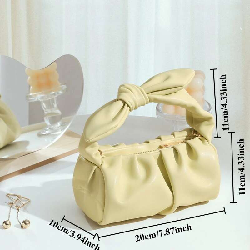 2025 Niche Pleated Folds Cloud Casual Shoulder Chain Bag Female New Tide Summer Mint Green Fresh Crossbody Small Bags