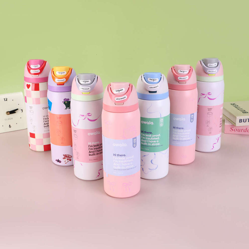 Owala FreeSip fruit stainless steel insulated cup, outdoor portable straw bouncing cup, kettle, water cup, new kettle