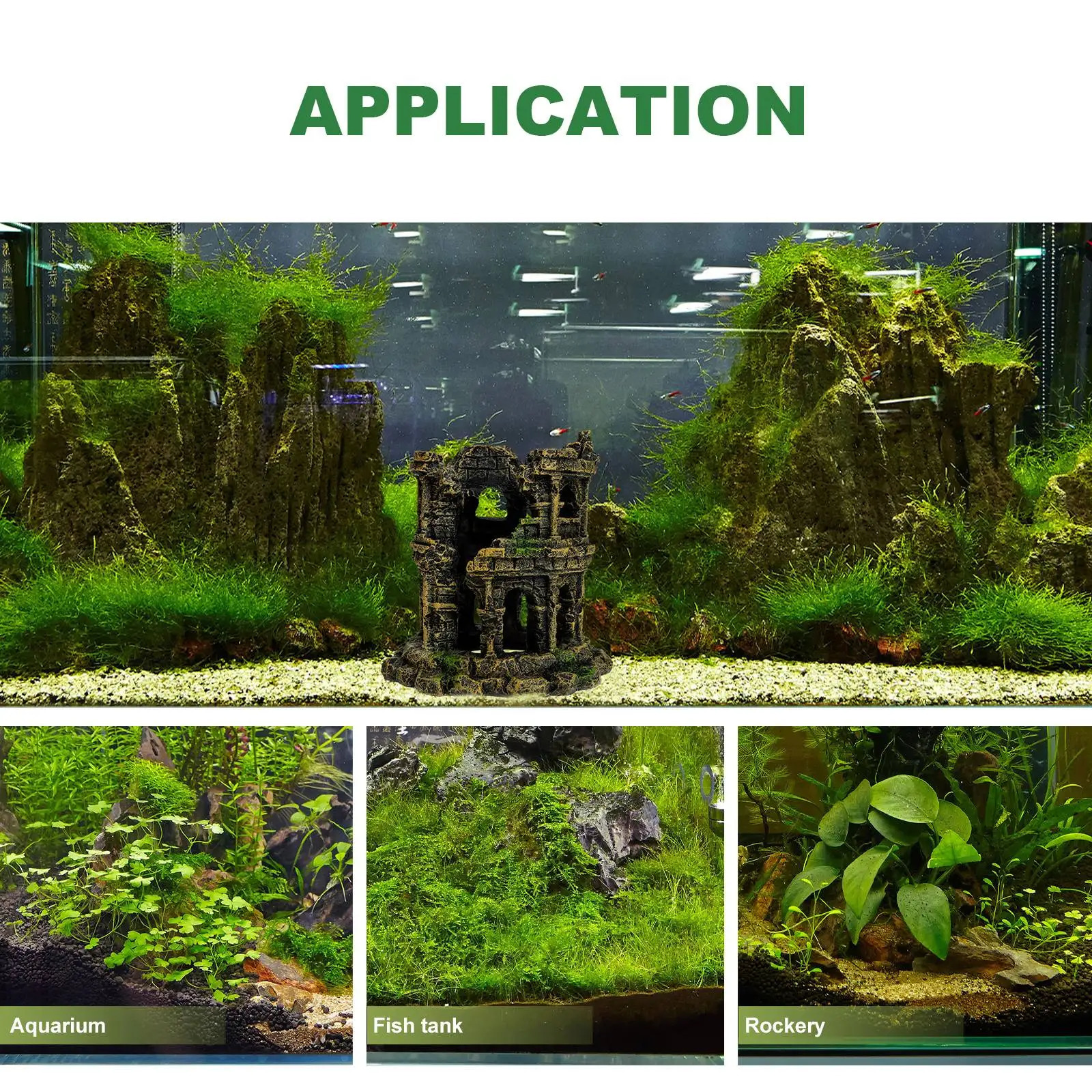 Resin Roman Colosseum Aquarium Decoration Figurine Safe Fish Tank L scape nament Pet Supplies Underwater Craft 250604