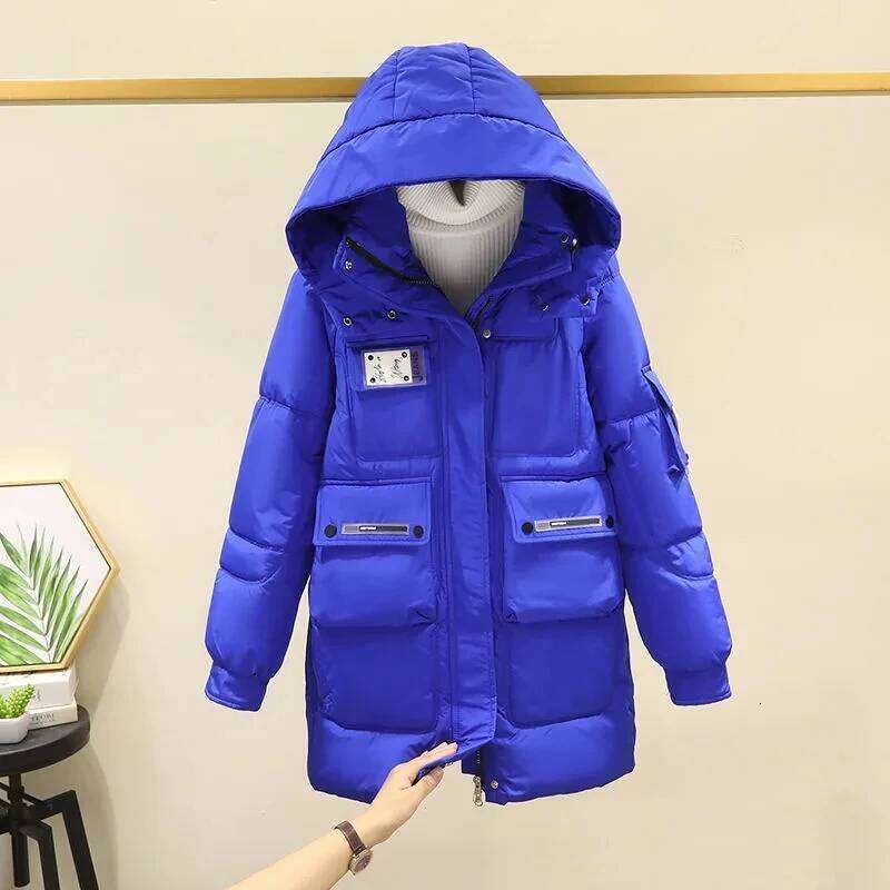 Winter Parkas Jacket Women's 2025New Korean Loose Down Cotton Coat Female Hooded Thicken Warm Padded Casual Overcoat Ladies Tops