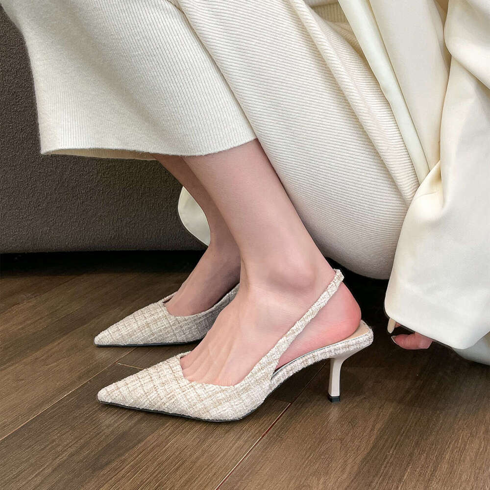 2025 Summer New Single Belt High Heel Sandals Korean Pointed Stiletto Single Elegant Women's Shoes, Gifts, Fashionable Elegant Women's Shoes