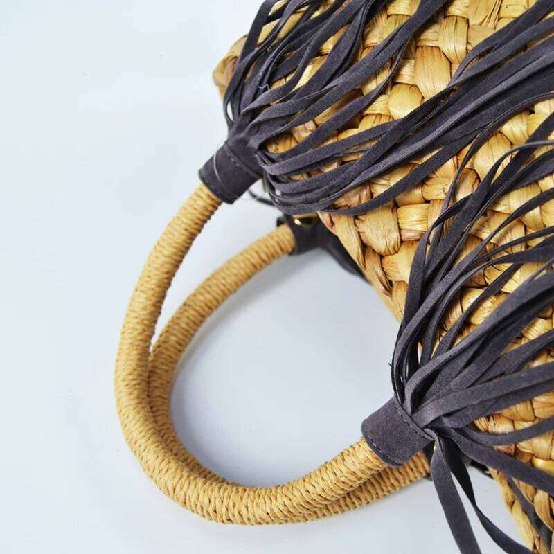New Water Hyacinth Grass Woven Tassel Women's Bag