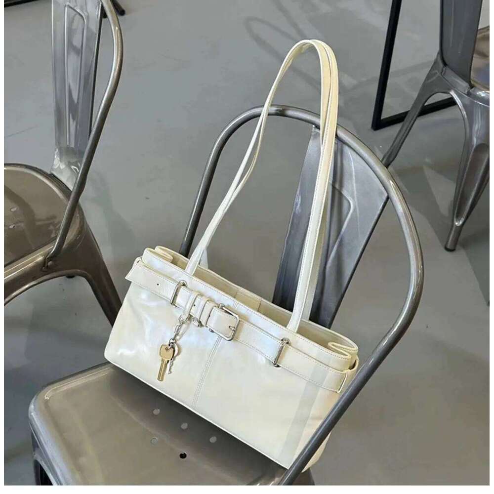 JIAERDI High Street White Shoulder Bags Women Hot Girls Leather Y2k Handbag Ladies Retro Moto Biker Underarm Bag Bolsos De Mujer