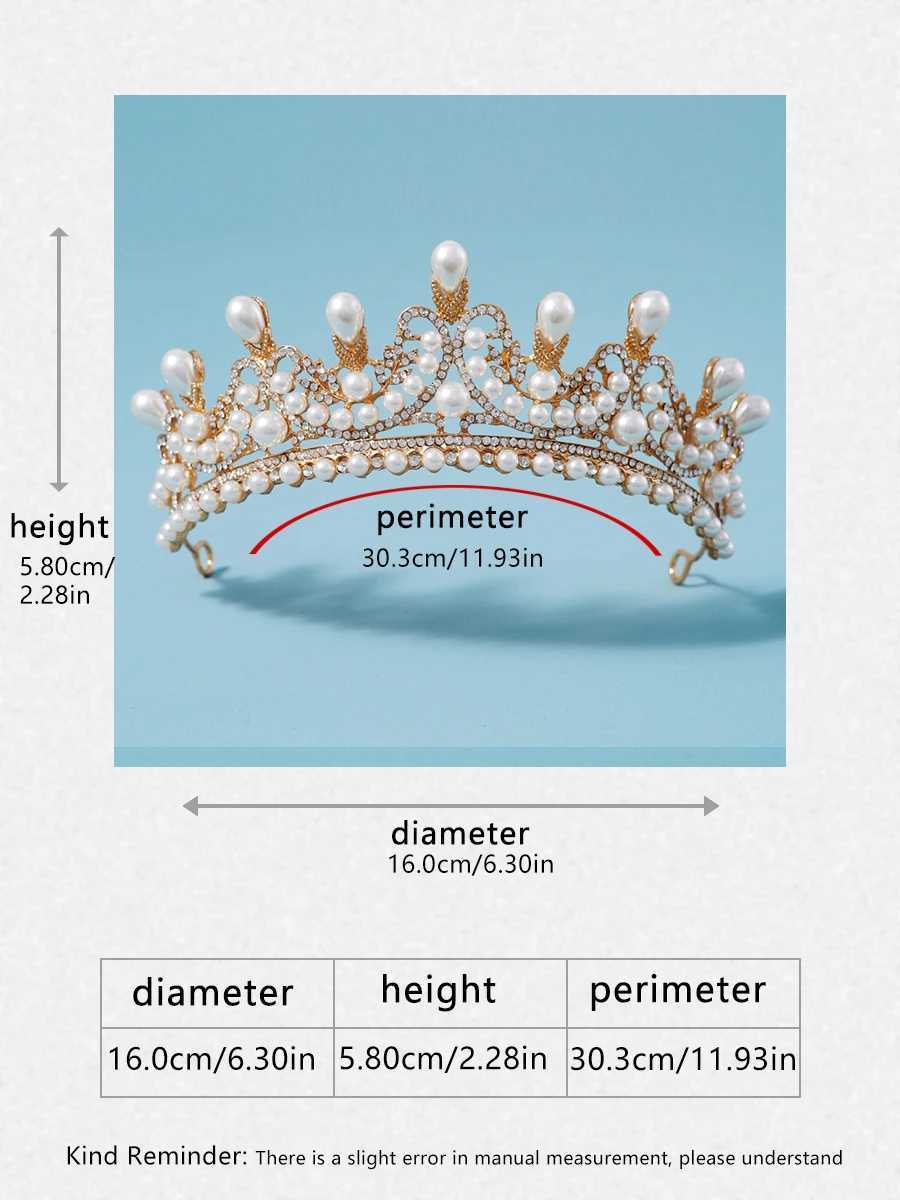 Itacazzo Bridal Headwear Lady Fashion Wedding Princess Imitation Pearl Classic Tiaras Luxurious Birthday Crown Z250605