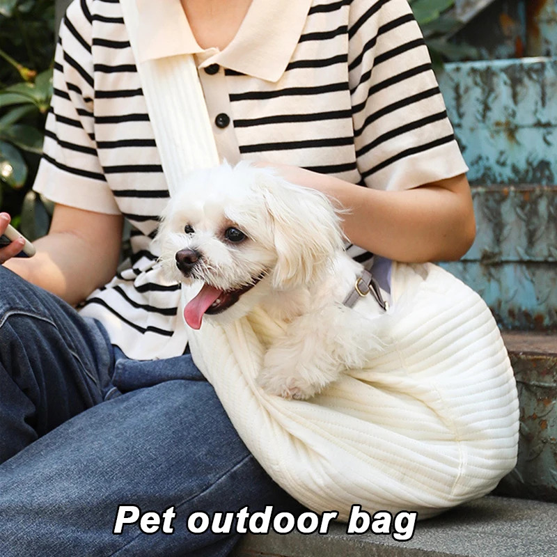 Comfortable Dog Bag Pet Crossbody Shoulder Bag Outdoor Travel Handbag Canvas Single Shoulder Cat Bag Sling Comfort Tote Bag 250603