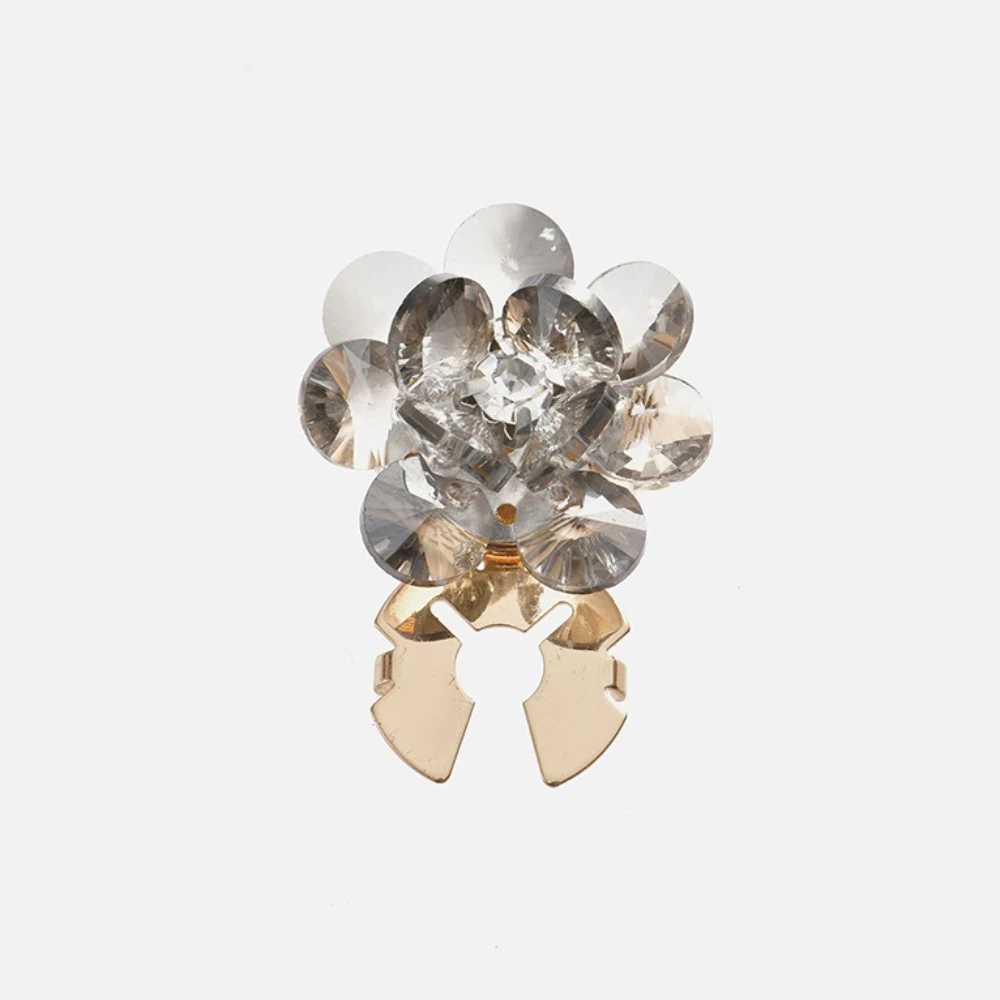 1PCS Pearl Rhinestone Flower Cufflinks for Women Suit Shirt Buttons Covers Fashion Jewelry Accessories Decoration Gifts W250606