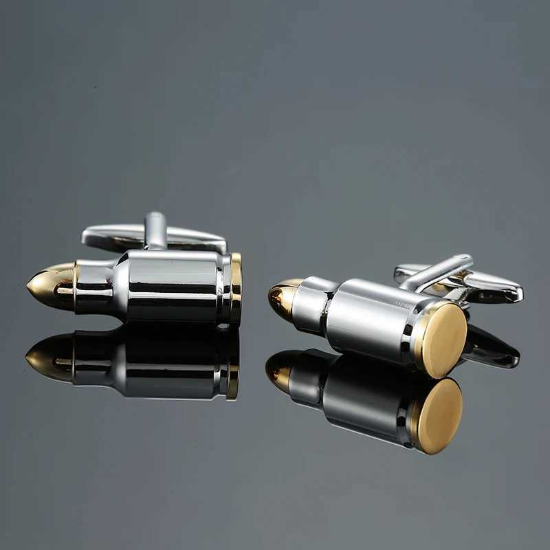 Mens French shirt cufflinks copper material bullet model cufflinks fashionable wedding clothing accessories wholesale W250606