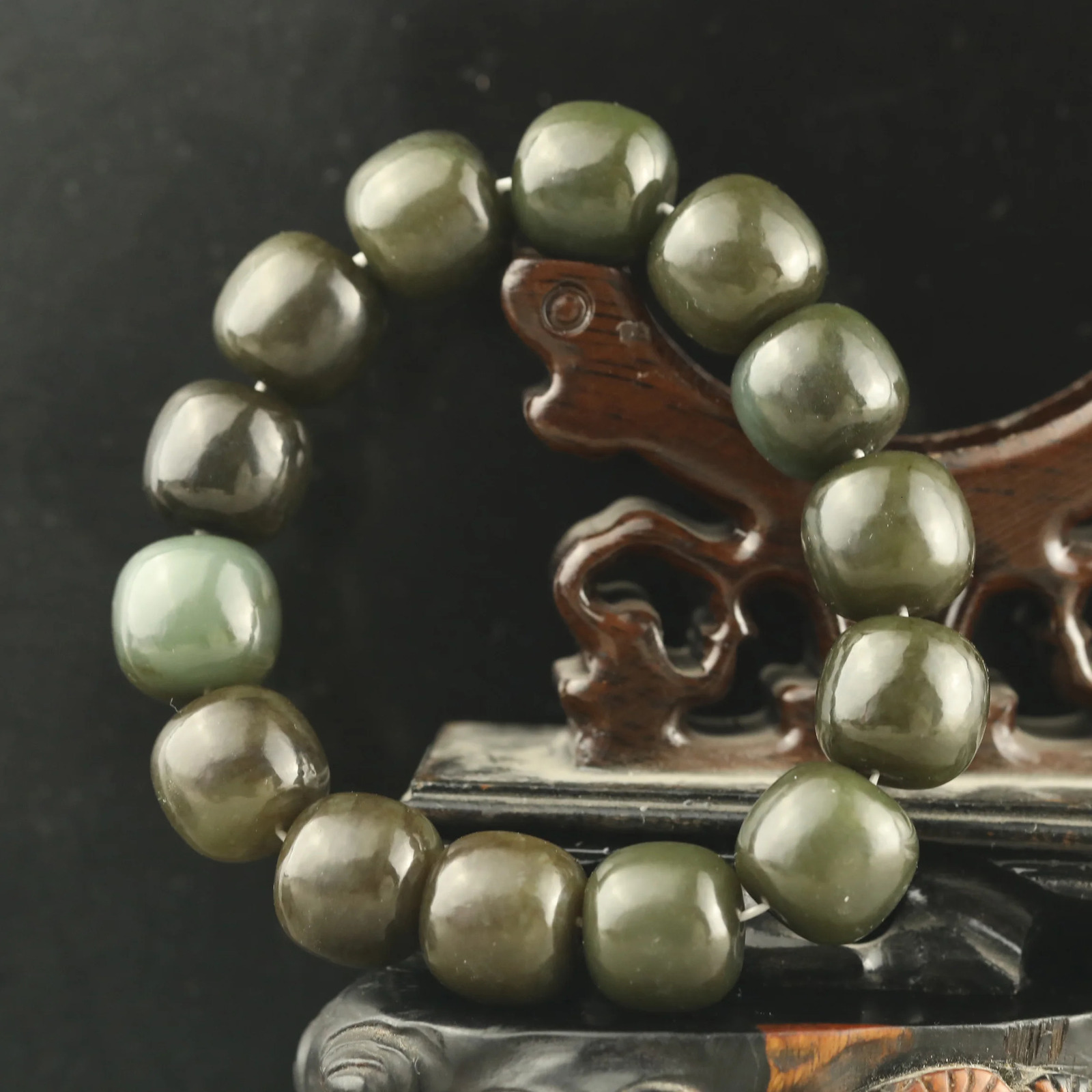 China Natural hetian Jade beads bangle bracelet d12 t #54 #17 #1 #45 250604