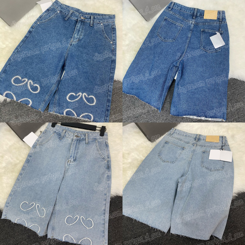 Luxury Women Denim Brand Embroidered Short Pants Casual Daily Jean Shorts Summer Leisure Versatile Jeans