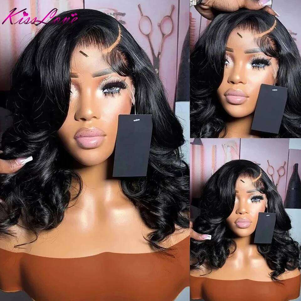 Body Wave Wigs Transparent HD 5x5 Closure Short 13x4 Lace Front Human Hair Bob Wig For Black Women