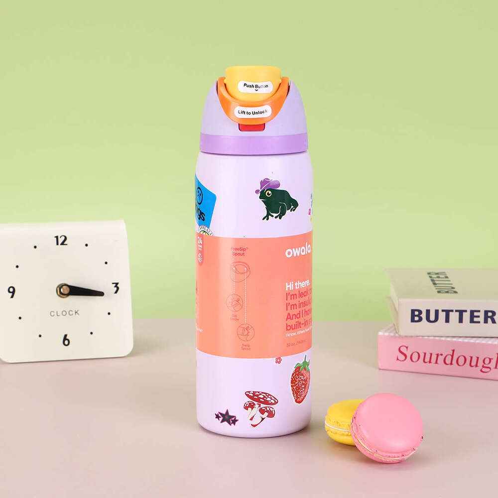 Owala FreeSip fruit stainless steel insulated cup, outdoor portable straw bouncing cup, kettle, water cup, new kettle