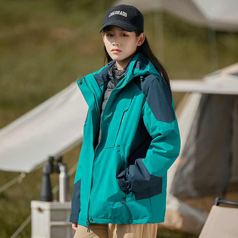 Ddmyoutdoor Outdoor Windproof And Waterproof Three In One Assault Jacket Winter Couple Style With Fleece Insulation Solid Color Versatile Sports Jacke