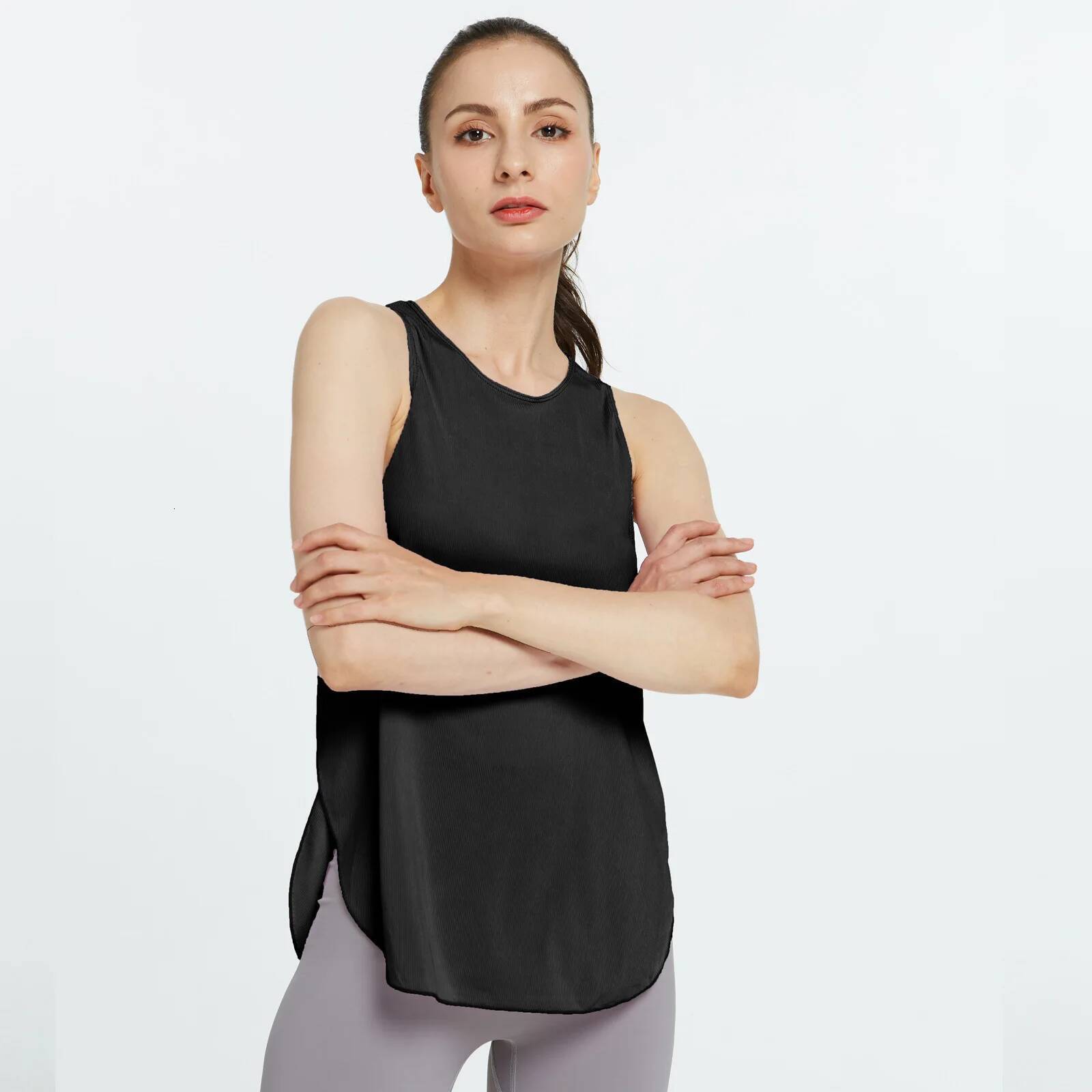 Women's Yoga Shirts Sleeveless Athletic Fiess Racerback Sports Vest Comfortable U-neck VestTraining Sport Tank Tops New