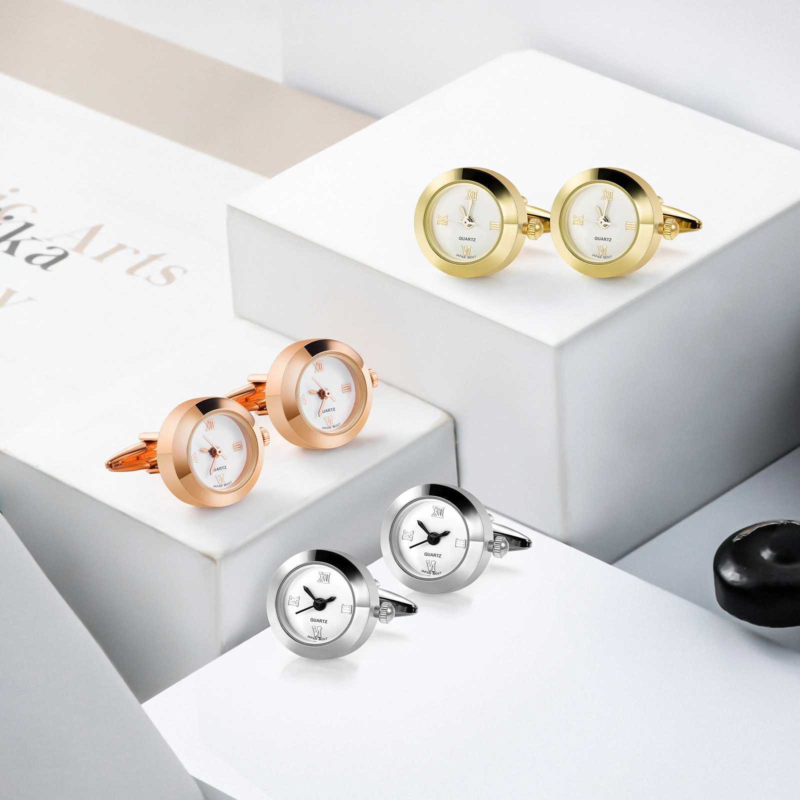 Battery Digital Watch Cufflinks Mens Lepton Real Clock Cufflinks Watch Cufflinks Mens Jewelry W250606