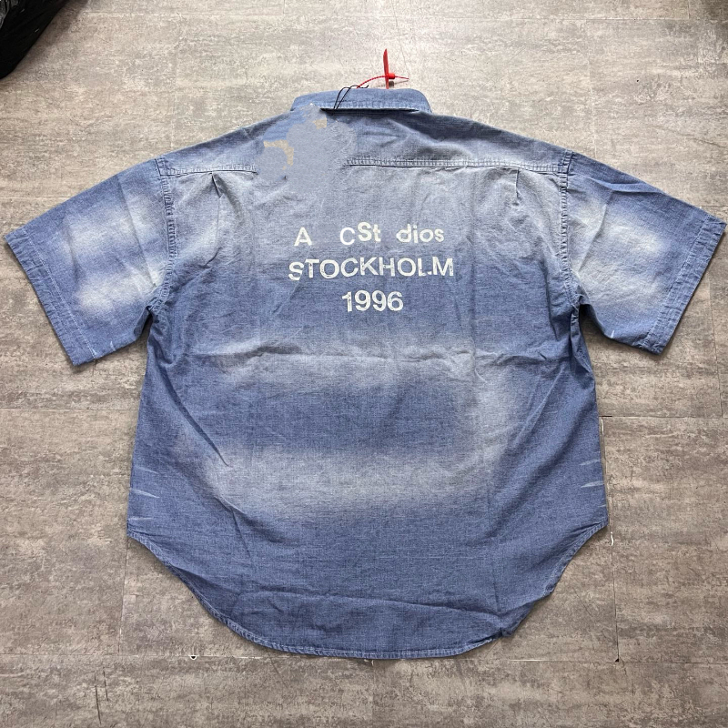 Men's Casual Shirts Blue Color S M L XL Oversized 25ss