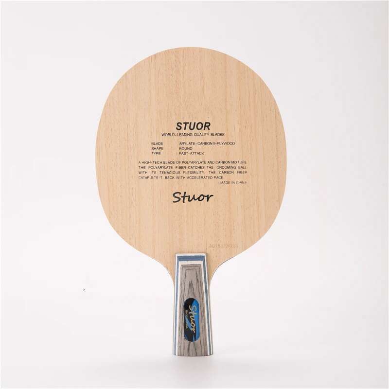 Stuor 7Ply BLUE Fiber Table Tennis Ping Pong Racket 5 Wood 2 Arylate Carbon Professional Blade Blue ALC Offensive