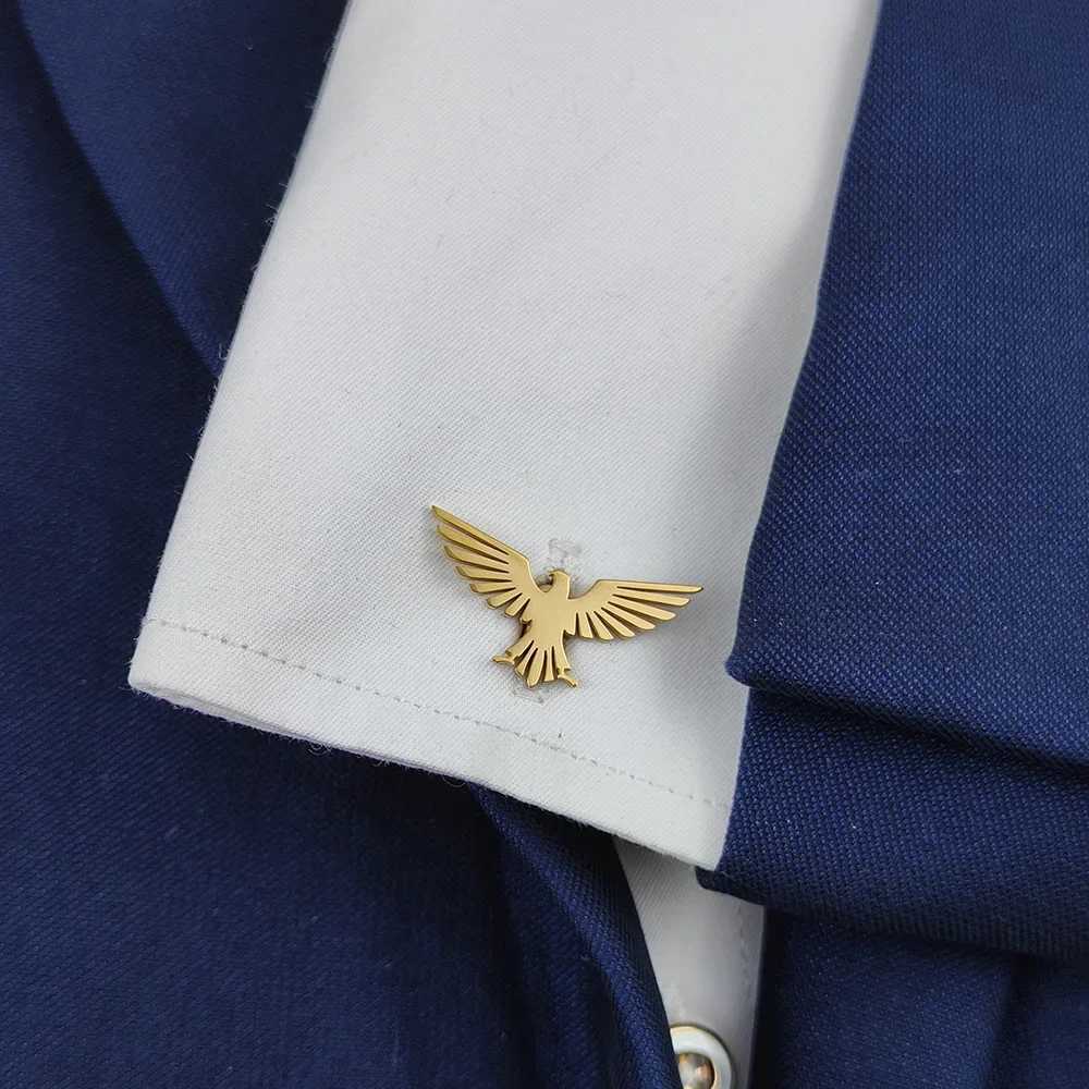 Personality Eagle Pattern Man Stainless Steel Cufflink Luxury Suit Shirt Cuff Link Button for Men Jewelry Wedding Gift Wholesale W250606
