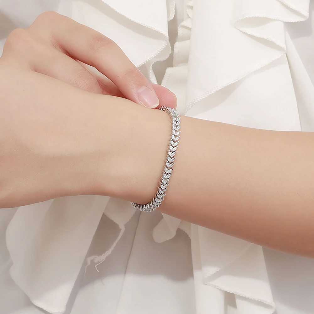TEMGF Marquise Zircon Bracelet S925 Sterling Silver Chain for Women Girls Sparkling Fine Jewelry Couple Birthday Surprise Gift W250606