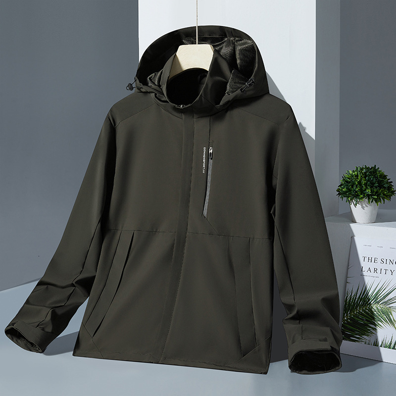 Ddmyoutdoor Men S Windbreaker New Casual Spring And Autumn Breathable Waterproof Outdoor Fishing Anti Detachable Hat Sports Jacket Jogging Suit