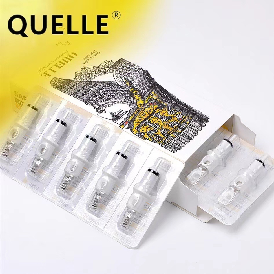 QUELLE 20Pcs Tattoo Cartridge Needle Mixed Size RL RS RM M1 #10 0.3mm #12 0.35mm Standard Disposable Sterilized Tattoo Equipment 240921