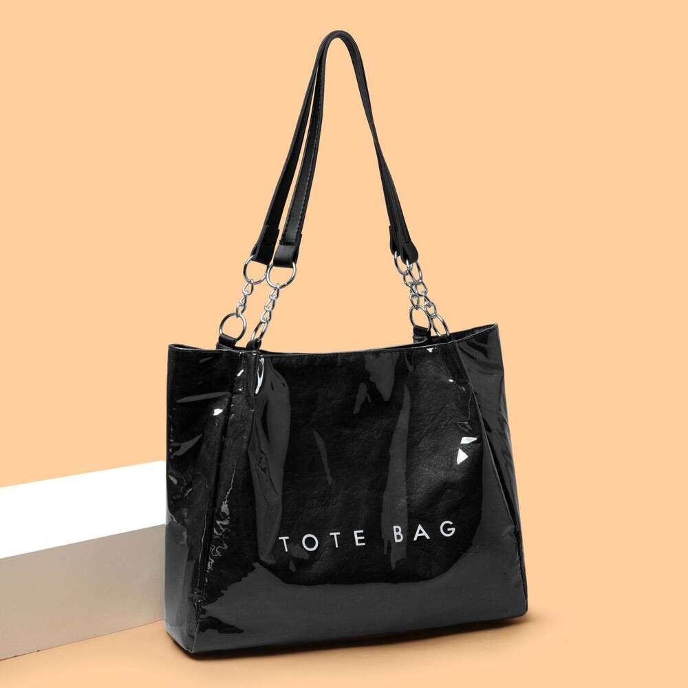 Tote Tyvek Shoulder Letter Transparent Handbag Travel Outdoor Beach Bag