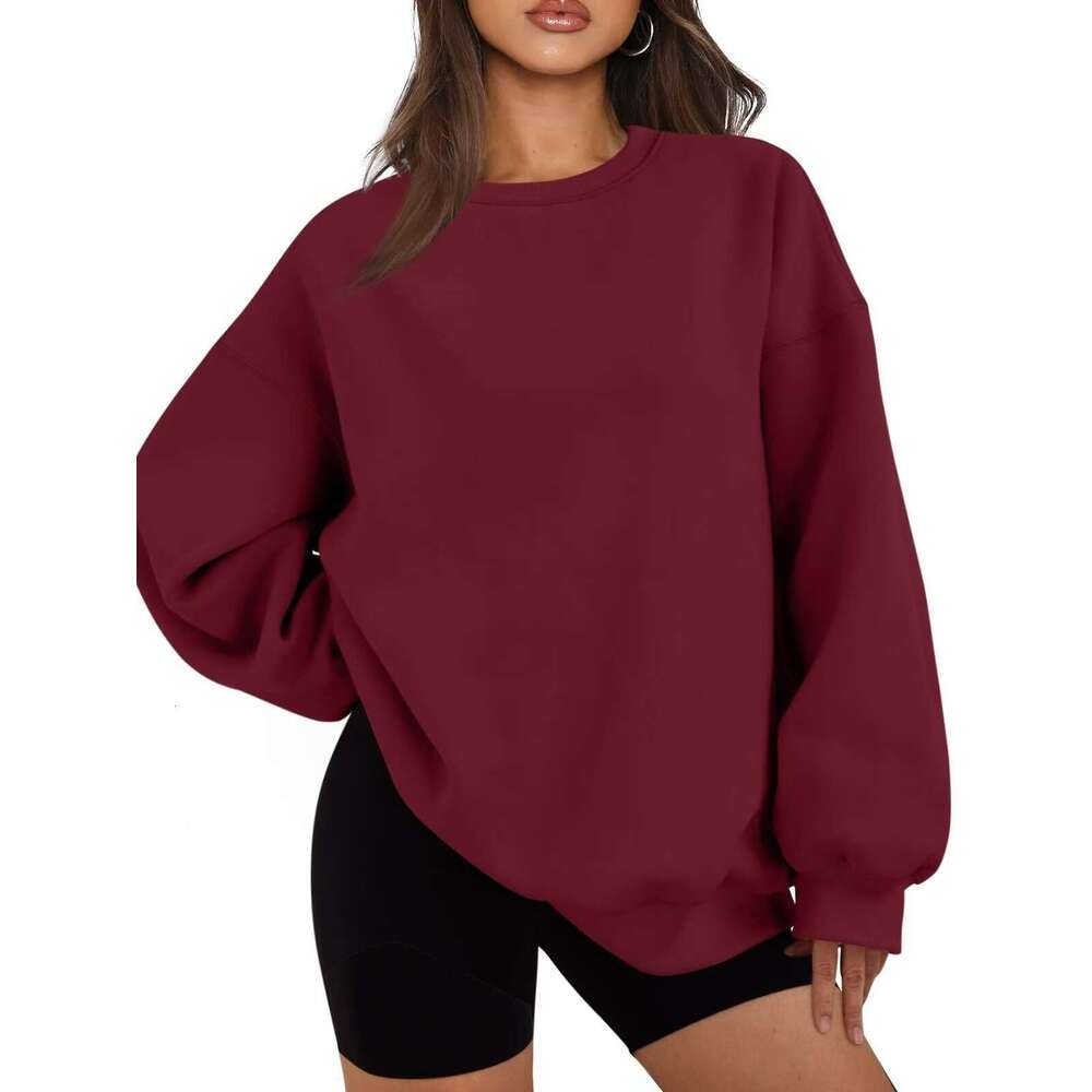 Spring Autumn Winter Unisex Loose Fit Sports Crewneck Pullover Sweatshirt Long Sleeve Casual Top B5