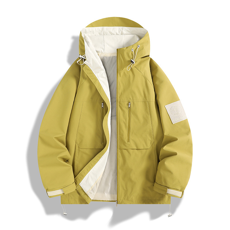 Ddmyoutdoor New Couple Hooded Stormtrooper Anti Splash Jacket Men S And Women S Outdoor Splicing Trendy Brand Street Photography Jackets