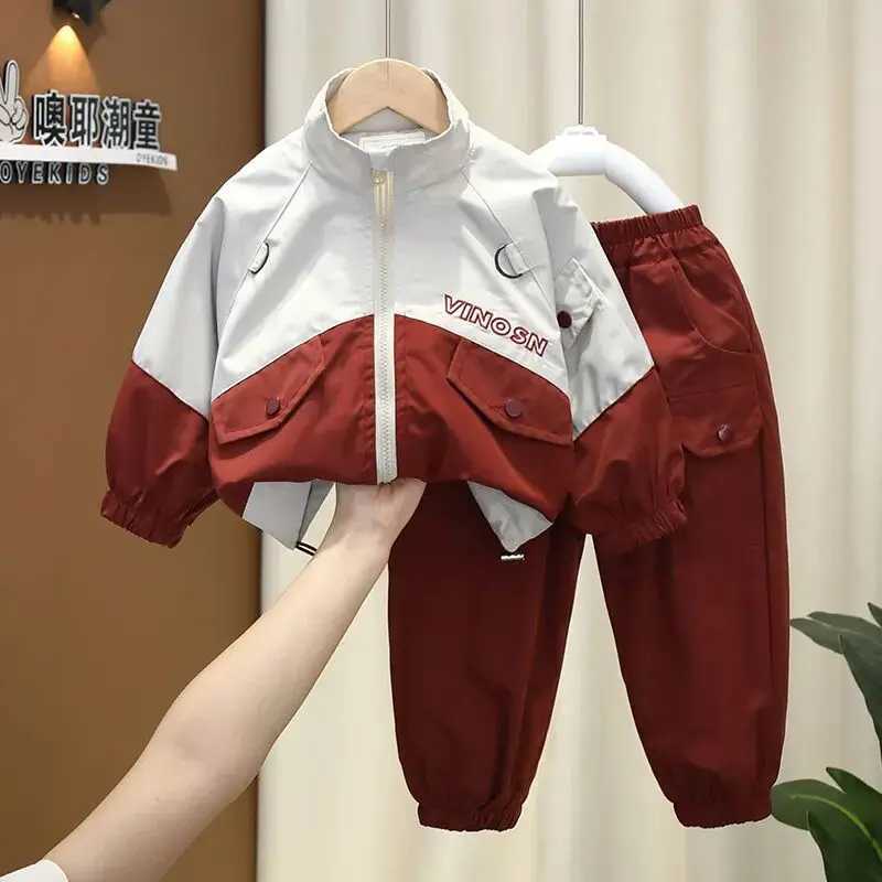 Kids Boy Clothing Set Spring Autumn Children Base Coat Pants 2Pcs Girl Sport Suit Toddler Kid Casual Outfit R250606
