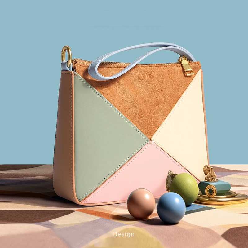2025 Female Y2k Turkey Designer Famous Luxury Brand Side Cross Body Handbag Hobos Triangle Mini Multi Color Vintage Bag M250606