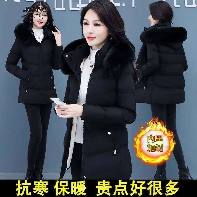 The Hat Is Detachable Down Cotton-Padded Girl Medium Long Coat Cold-Resistant And Warm Winter Clothes 2023 New Jacket