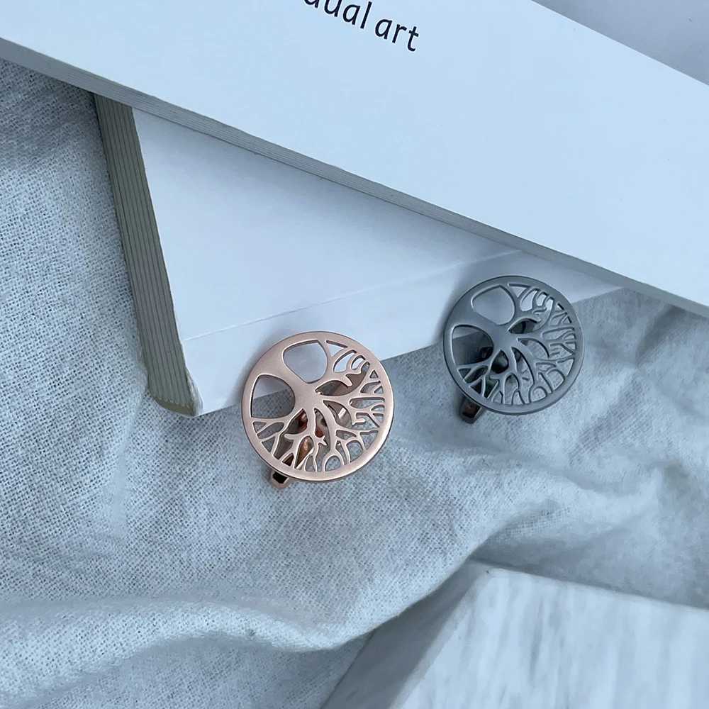 Mens Cufflinks Luxury Round Tree of Life Cuff Links Shirt Cufflinks for Men Fashion Stainless Steel High Quality Birthday Gifts W250606