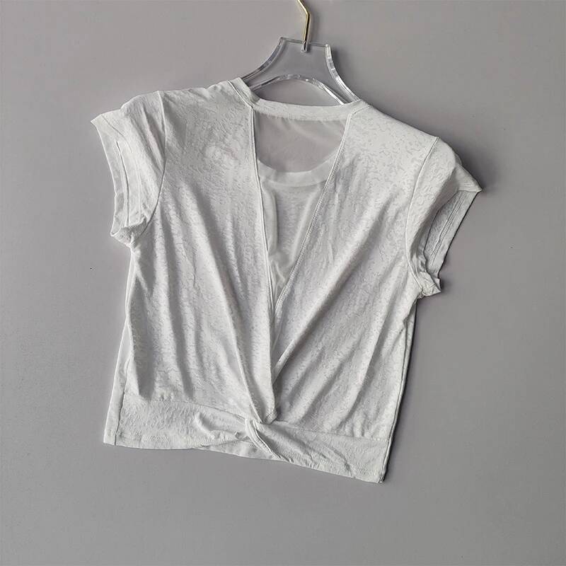 Breathable Beautiful Back Sports Top Women's Mesh Short Sleeved T-shirt Fiess Running Cover Up High-end Yoga Suit Summer