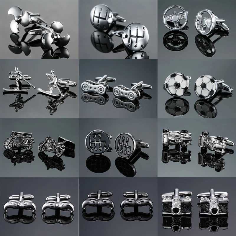 High quality stainless steel material Cufflinks Fashionable sports 18 style design French suit accessories mens gifts Jewelry W250606
