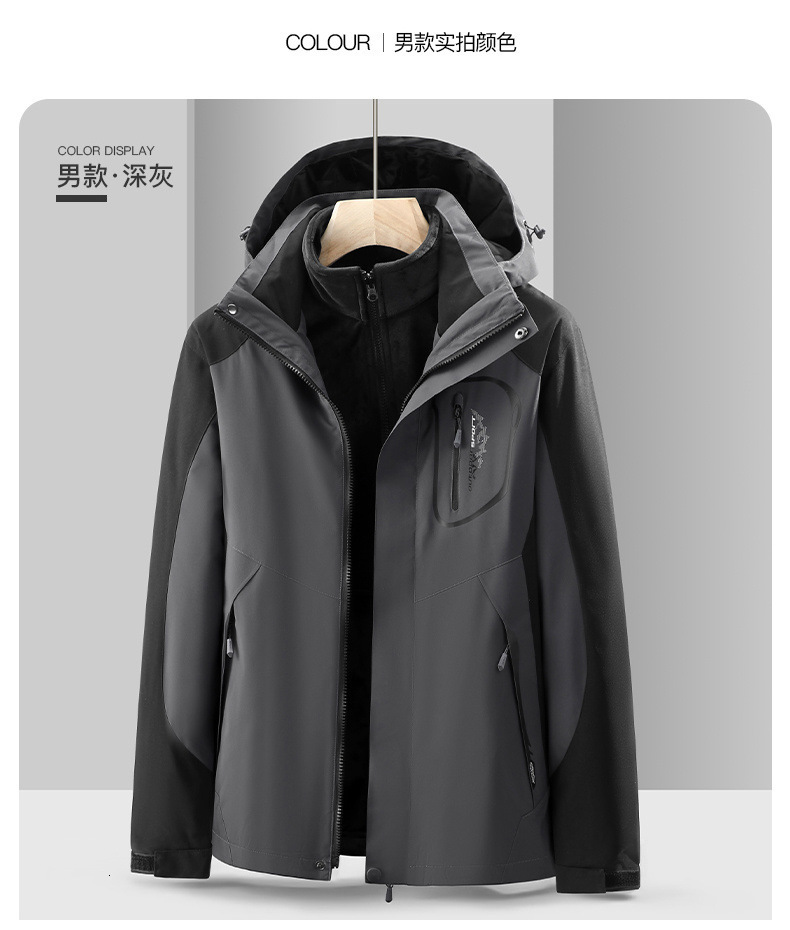 Ddmyoutdoor New Autumn And Winter Classic Mink Fur Assault Suit Men s In One Two Piece Set Couple Style Outdoor Three Proof Technology Jackets