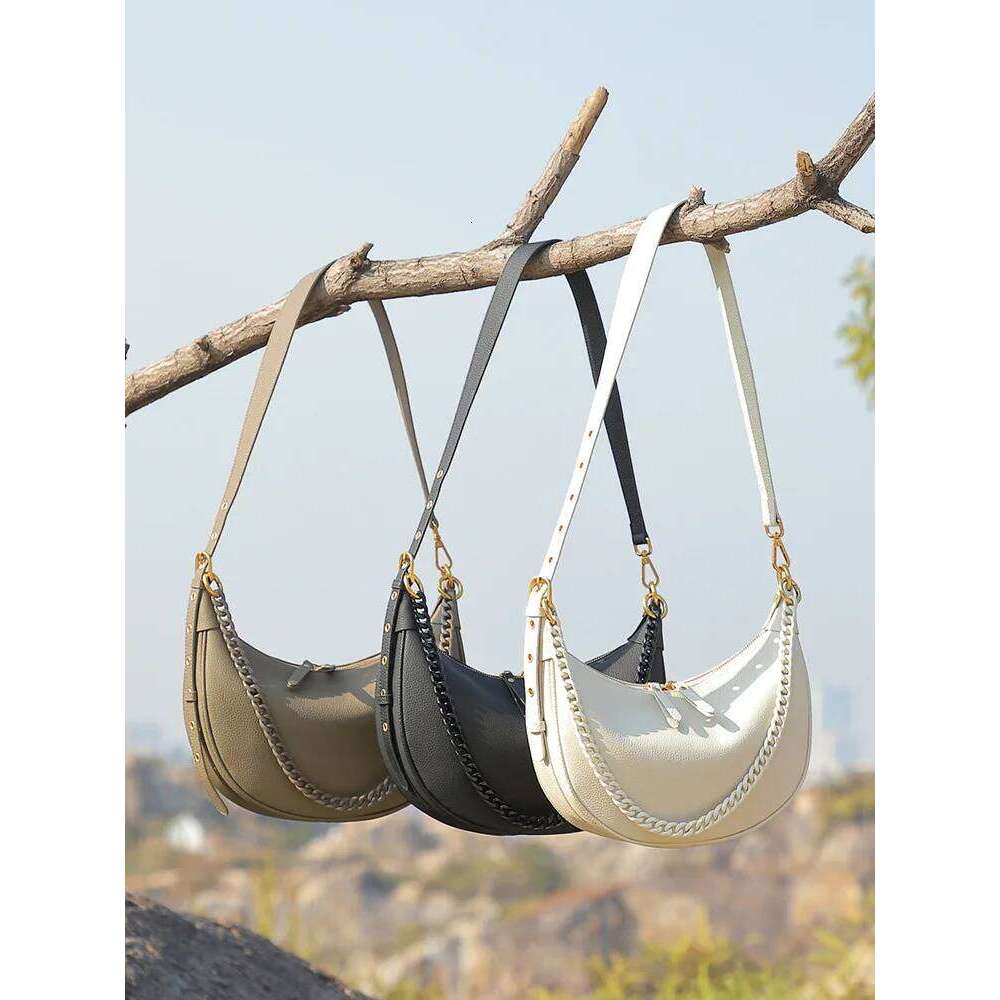 2025 New Genuine Leather Underarm for Women Fashion Shoulder High Quality Chain Crossbody Dumpling Bag
