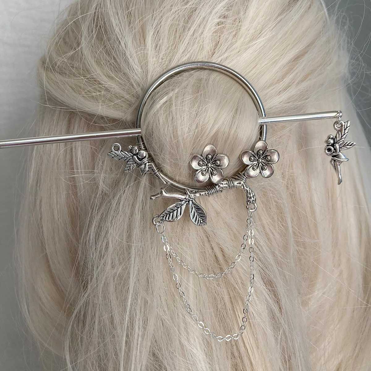 Boho Metal Branches Hair Pin Barrette Haircomb Woodland Clip with Moon Deer Antlers Witch Hairclip Pagan Elf Hair Jewelry Z250605